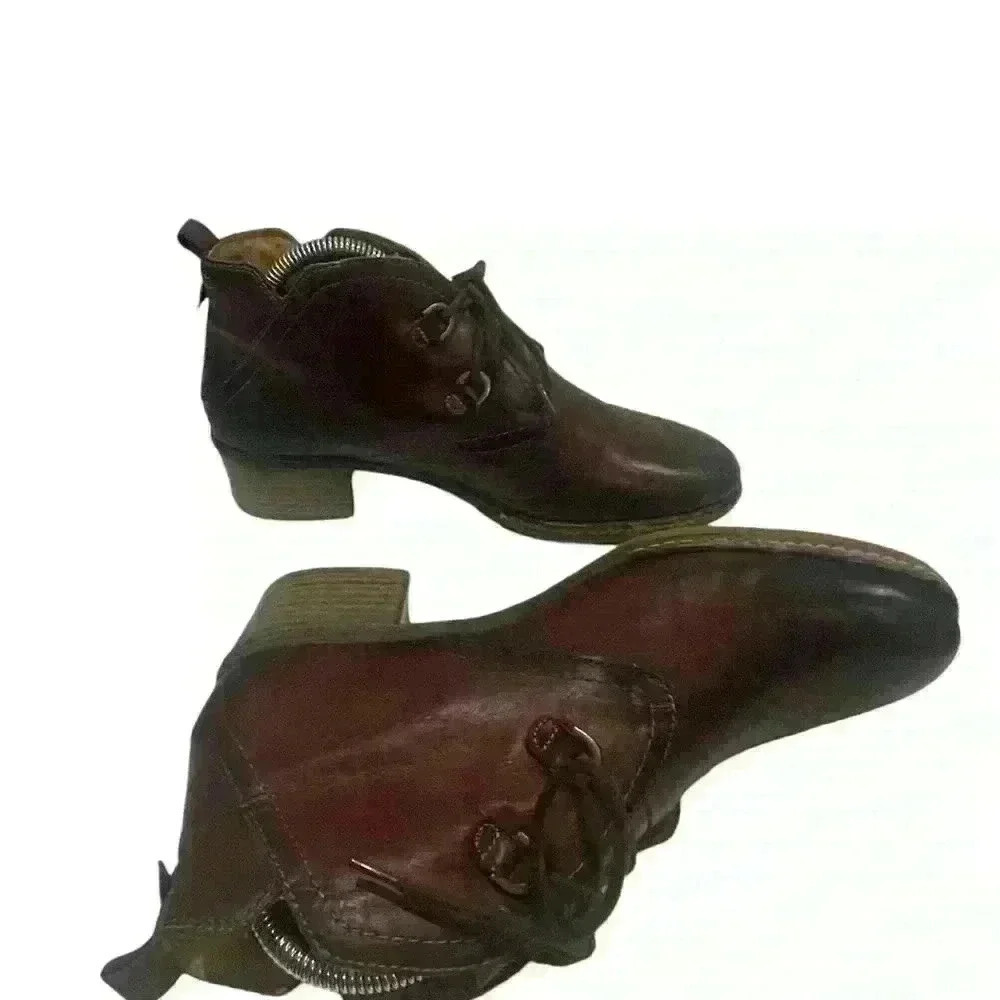 Pikolinos Zaragoza Women's Red Mahogany Ankle Boots Lace Up  Size 39/ 8.5-9 - Picture 4 of 12